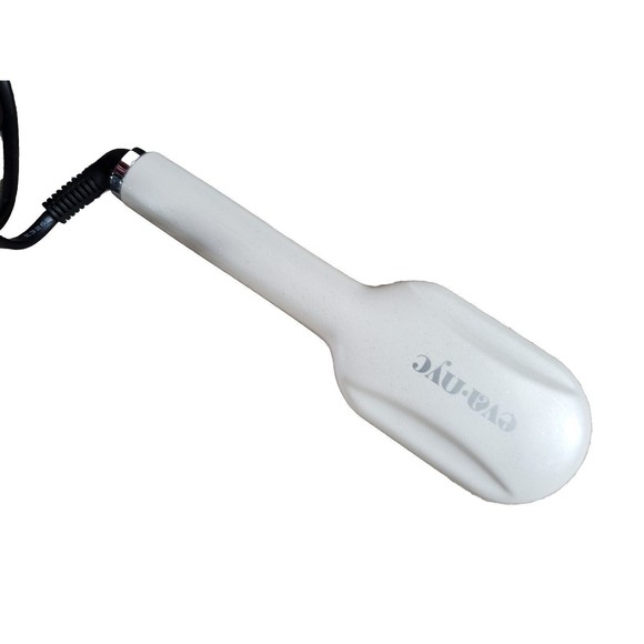 Eva NYC Mini Healthy Heat Thermal Straightening Brush White Travel Tested Cord - Picture 3 of 5